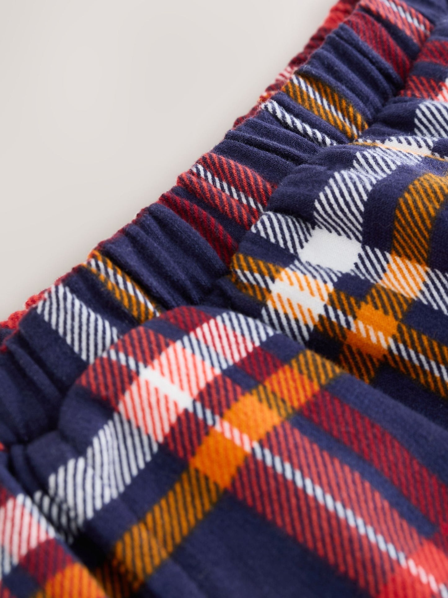 Navy Check Barrel Leg Trousers (3mths-7yrs) image 9