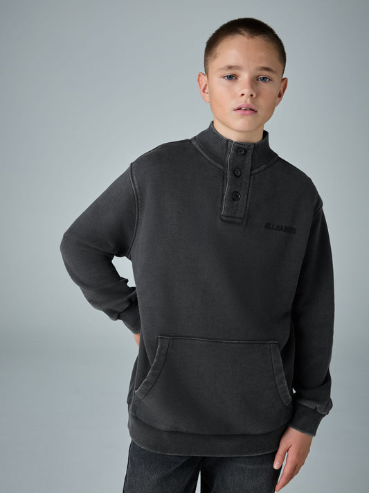 smALLSAINTS Black Washed Logo Funnel Neck Sweatshirt - image 2