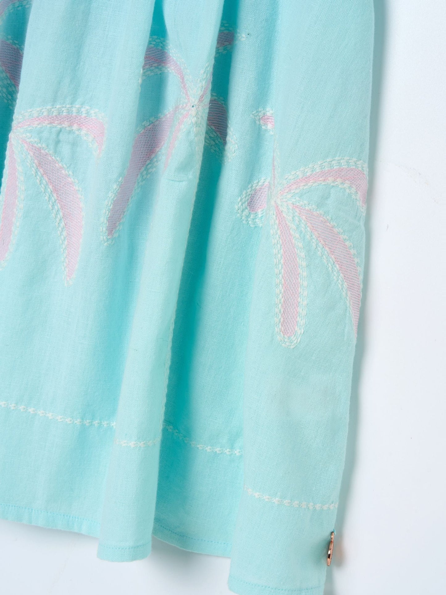 Angel & Rocket Blue Paloma Embroidered Hem Swing Dress image 9