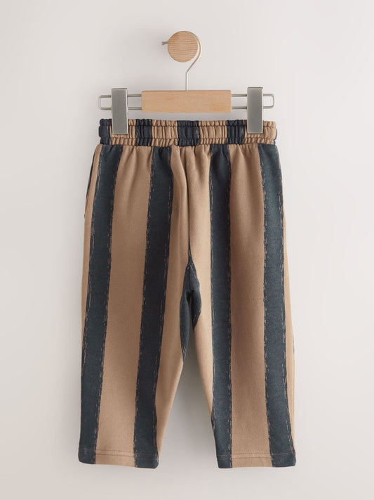 Black/Brown Single Wide Leg Jersey Joggers (3mths-7yrs) image 2