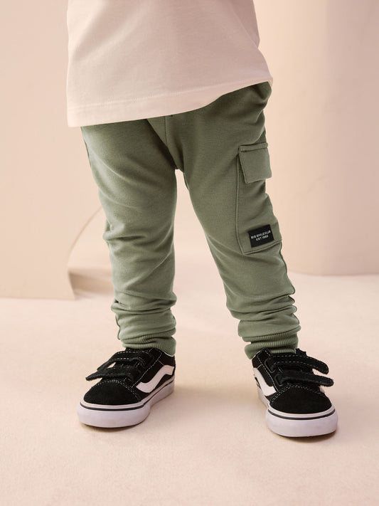Dsiney Kidz - Khaki Green Skinny Utility Joggers (3mths-7yrs) image 2