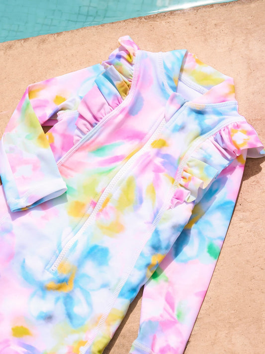Dsiney Kidz - Angel & Rocket Pink Jodie Multi Sunsafe Print Toddler Swimsuit image 2