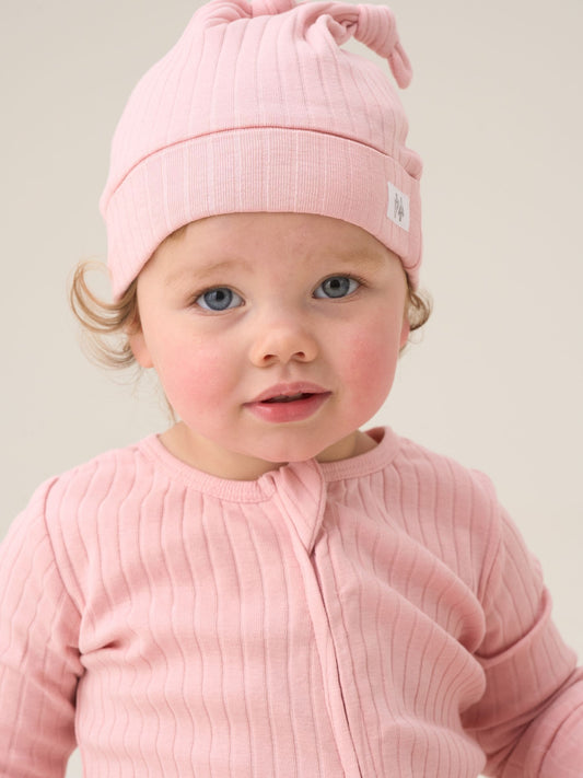 Angel & Rocket Pink Babygrow with Hat Set image 2