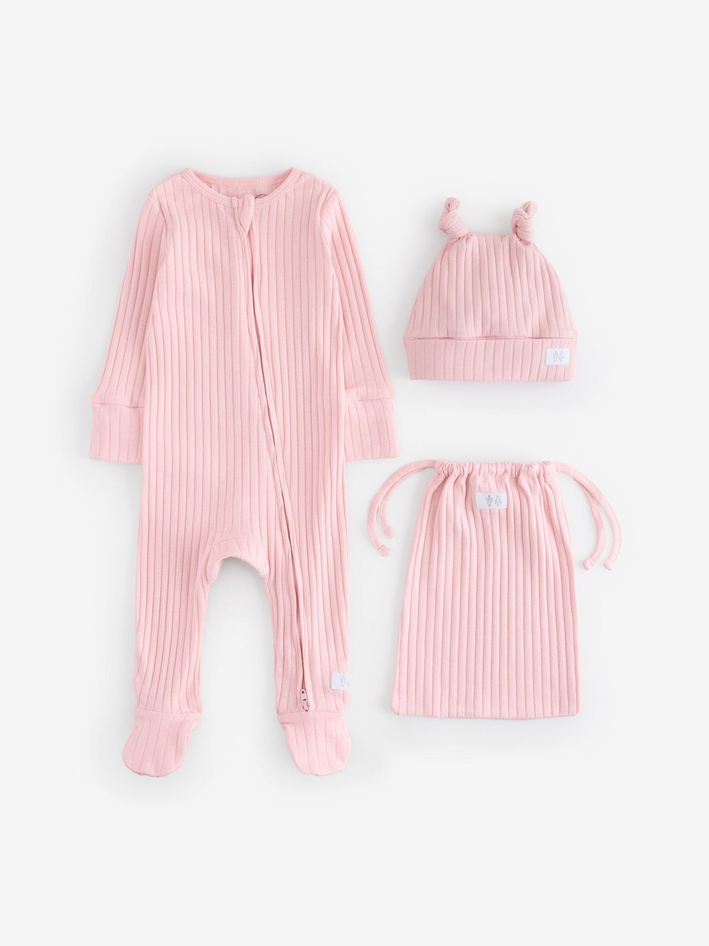 Angel & Rocket Pink Babygrow with Hat Set image 4