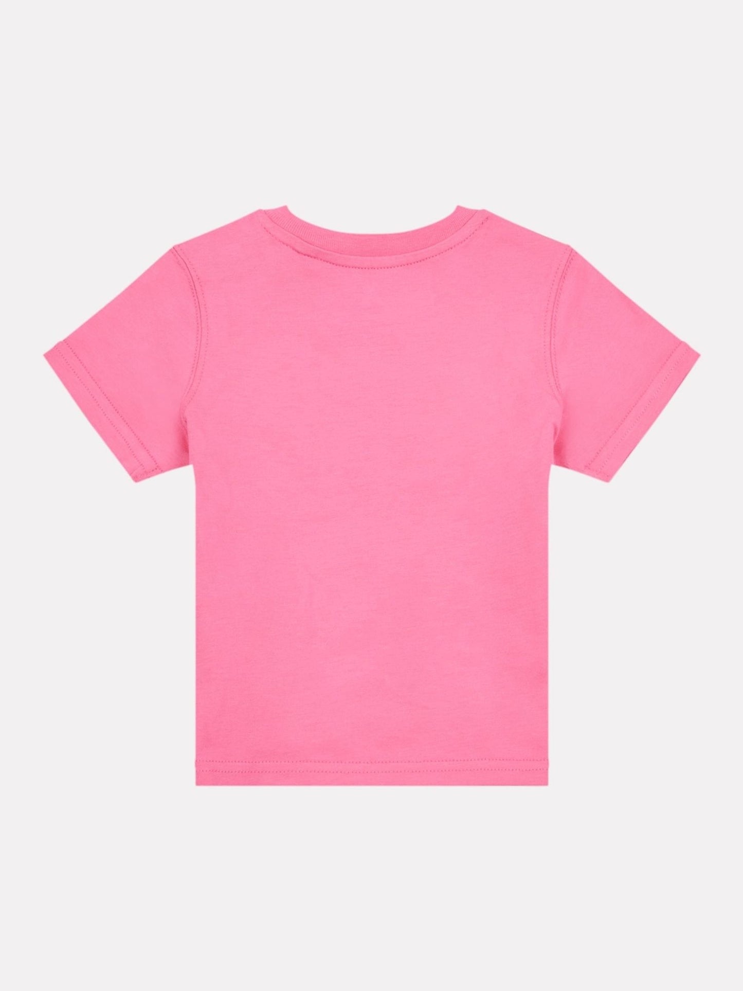 New Balance Pink Stacked Logo Cotton T-Shirt image 3