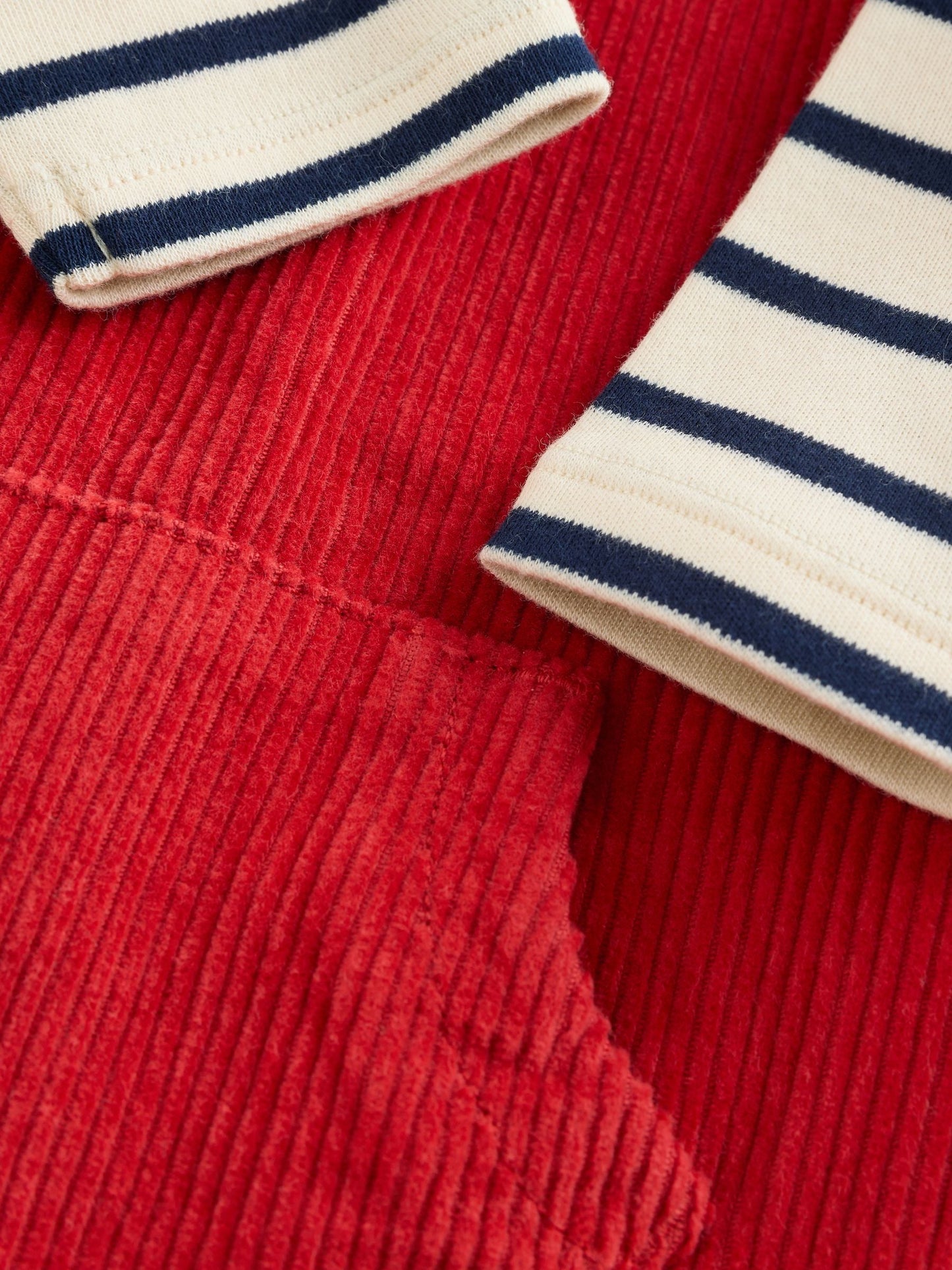 Red Cord Dungarees and Bodysuit Baby Set (0mths-2yrs)