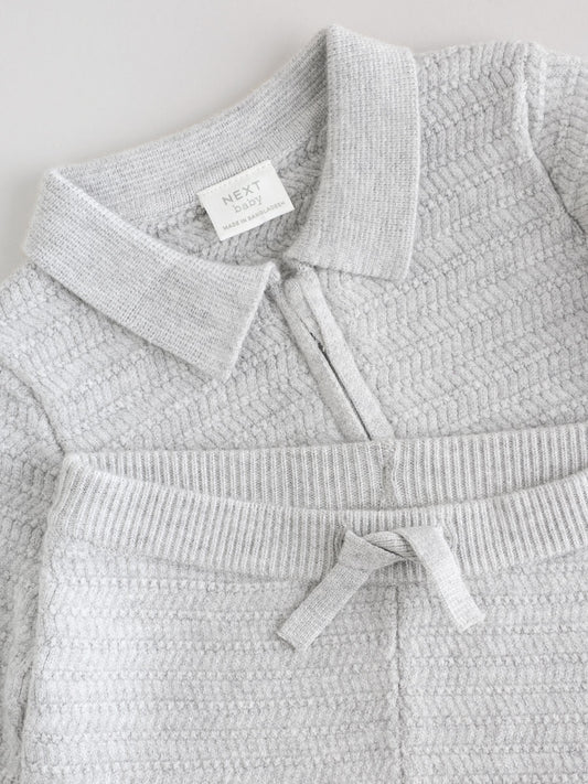 Grey Baby Knitted Jumper and Leggings Set (0mths-2yrs) image 3