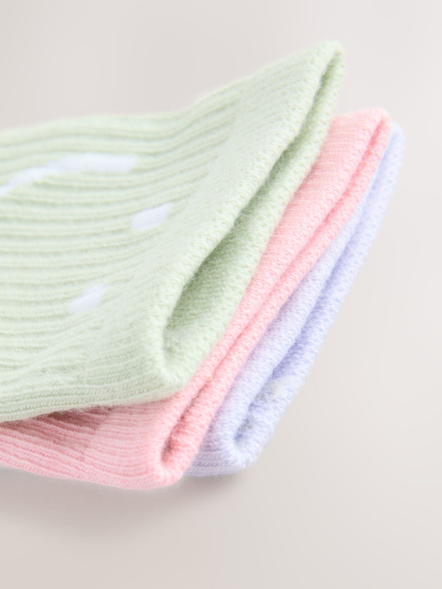 Pink, Purple and Green Cotton Rich Cushioned Sole Ankle Socks 3 Pack image 6