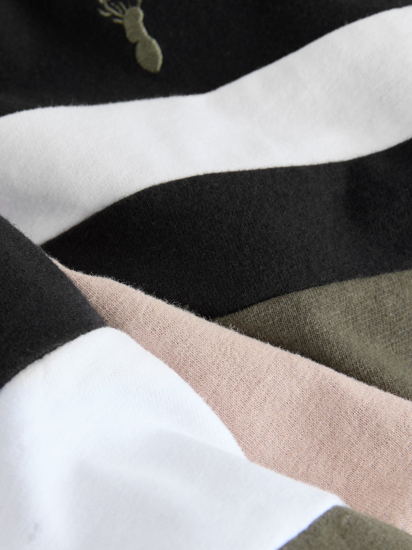 Dsiney Kidz - Black/Khaki/Stone Long Sleeve Colourblock T-Shirts 3 Pack (3-16yrs) image 8