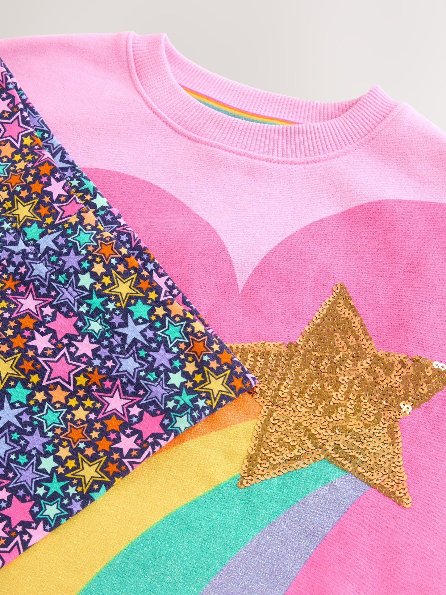 Little Bird by Jools Oliver Pink Rainbow Heart 2 Piece Jumper and Leggings Set image 8