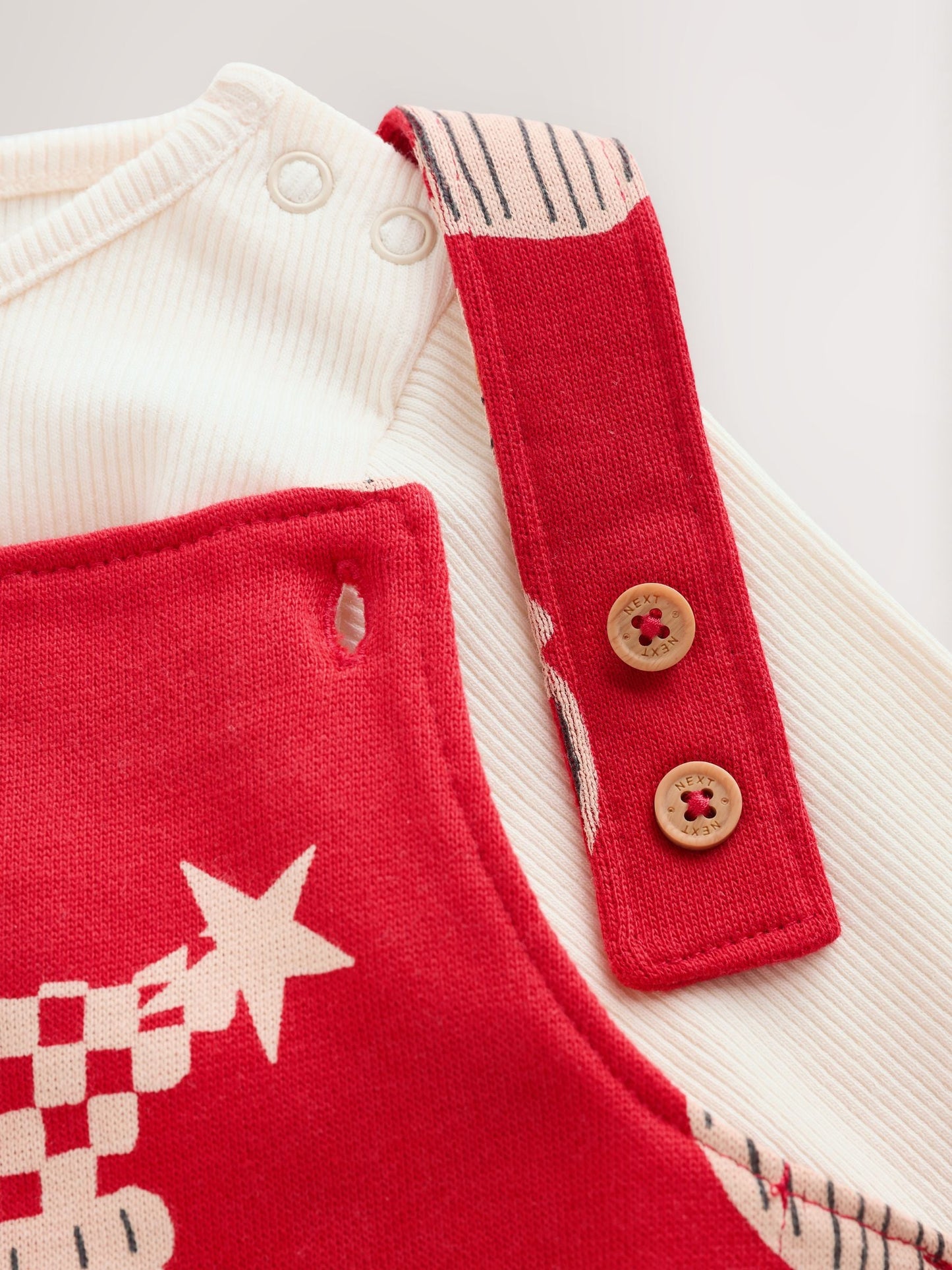 Red Santa All Over Print Christmas Baby Dungaree Set (0mths-3yrs)