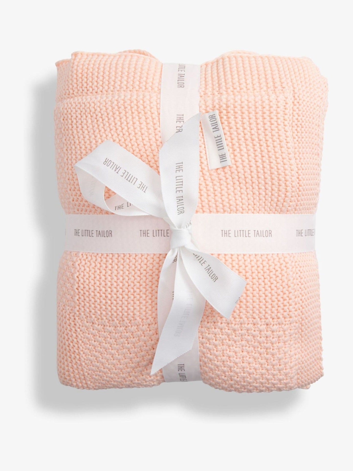 The Little Tailor Pink Plush Lined Knitted Blanket image 1