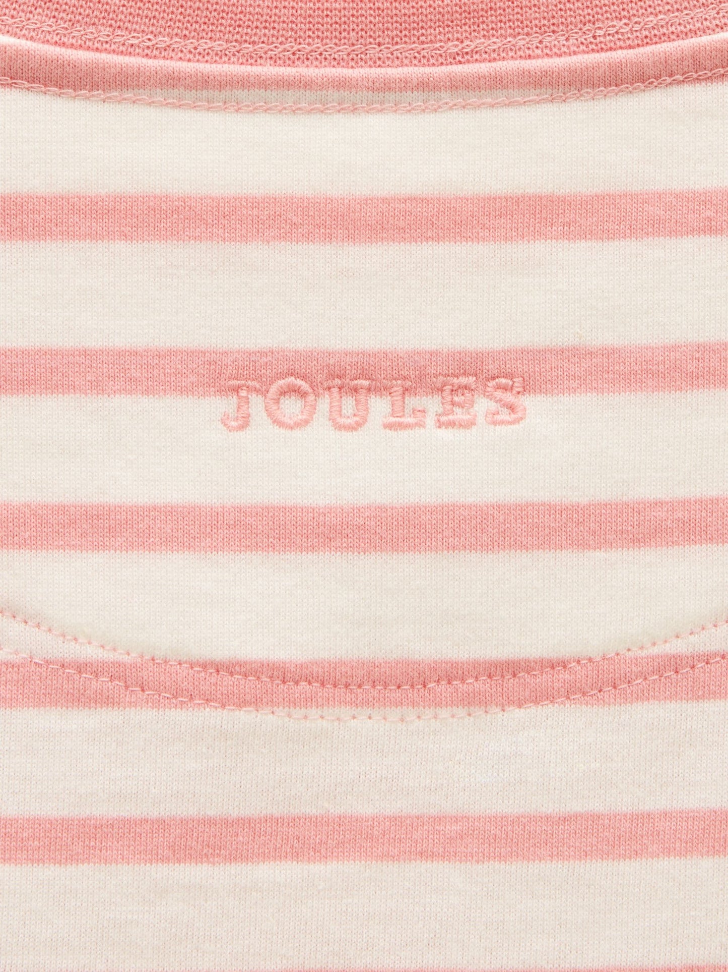 Joules Official Badminton Pink & Cream Stripe Horse Applique T-shirt image 6