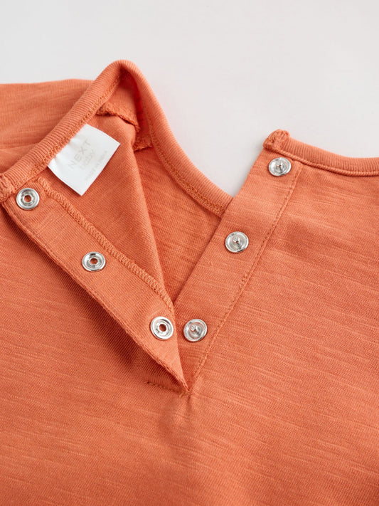 Rust Brown Short Sleeve Baby Top And Wide Leg 2 Piece Set (0mths-2yrs) image 3