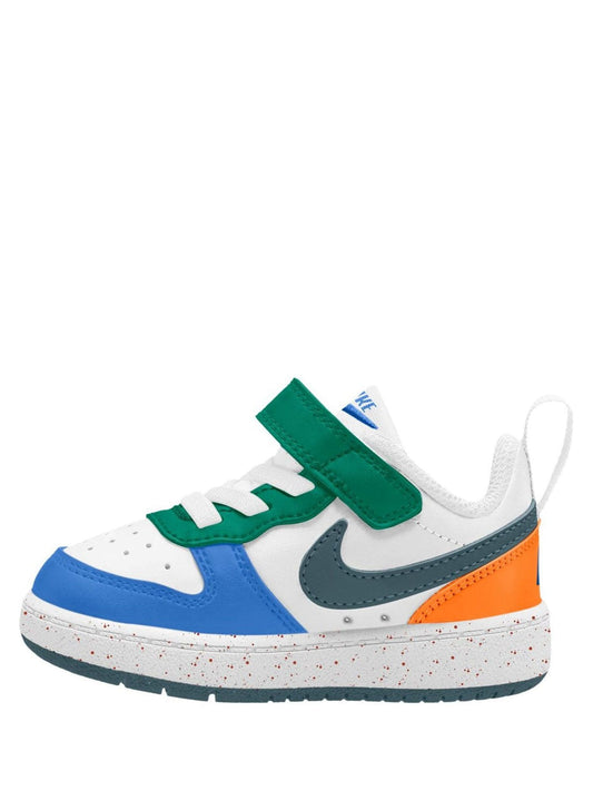 Nike White/Blue Green Infant Court Borough Low Recraft Trainers image 2