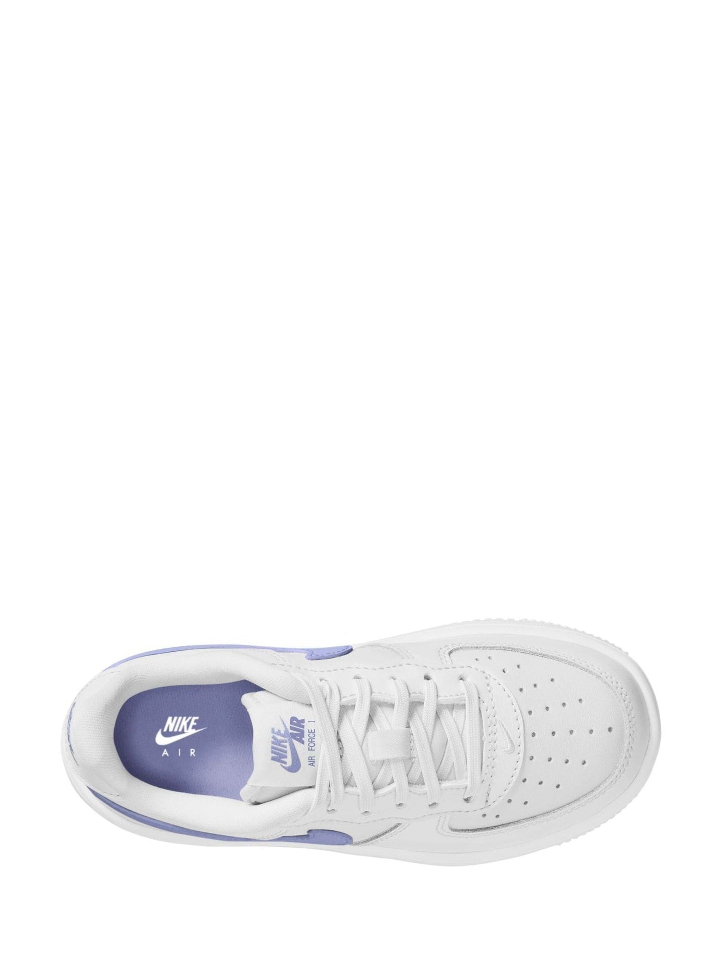 Nike White Purple Junior Air Force 1 Trainers image 8