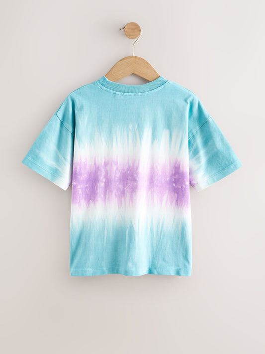 Dsiney Kidz - Blue/Purple Tie-Dye Short Sleeve T-Shirt (3-16yrs) image 2
