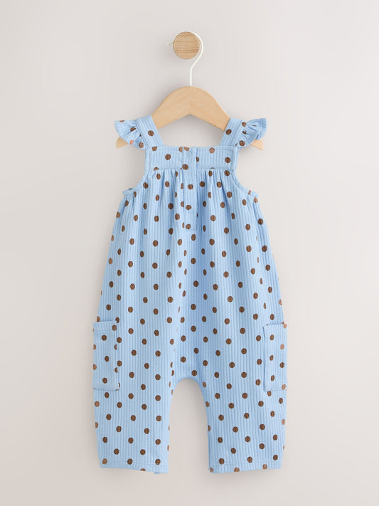Blue Spot Baby Long Leg Jersey Romper (0mths-3yrs) image 2