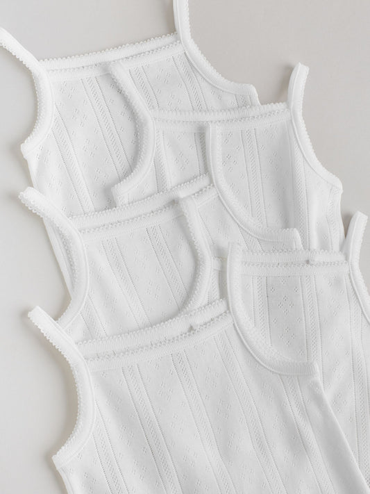 White Vest Baby Bodysuits 5 Pack image 3