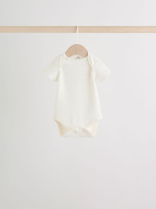Dsiney Kidz - Neutral Short Sleeve Bodysuits 5 Pack image 2