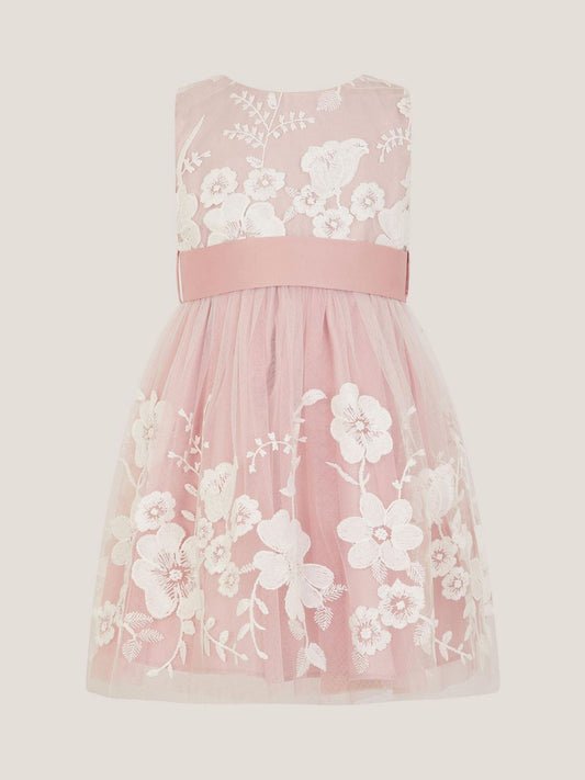 Monsoon Pink Baby Alicia Embroidered Lace Dress image 2