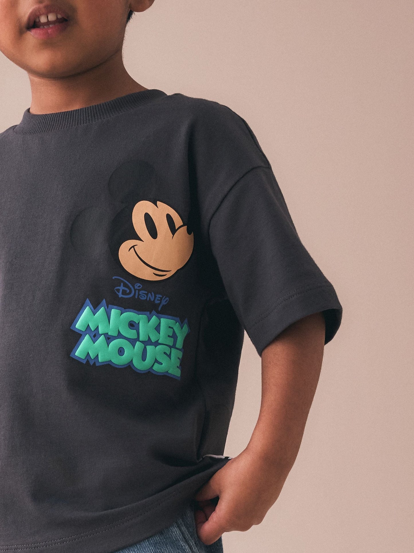 Dsiney Kidz - Dark Grey Mickey Mouse Short Sleeve T-Shirt (3mths-8yrs) image 4