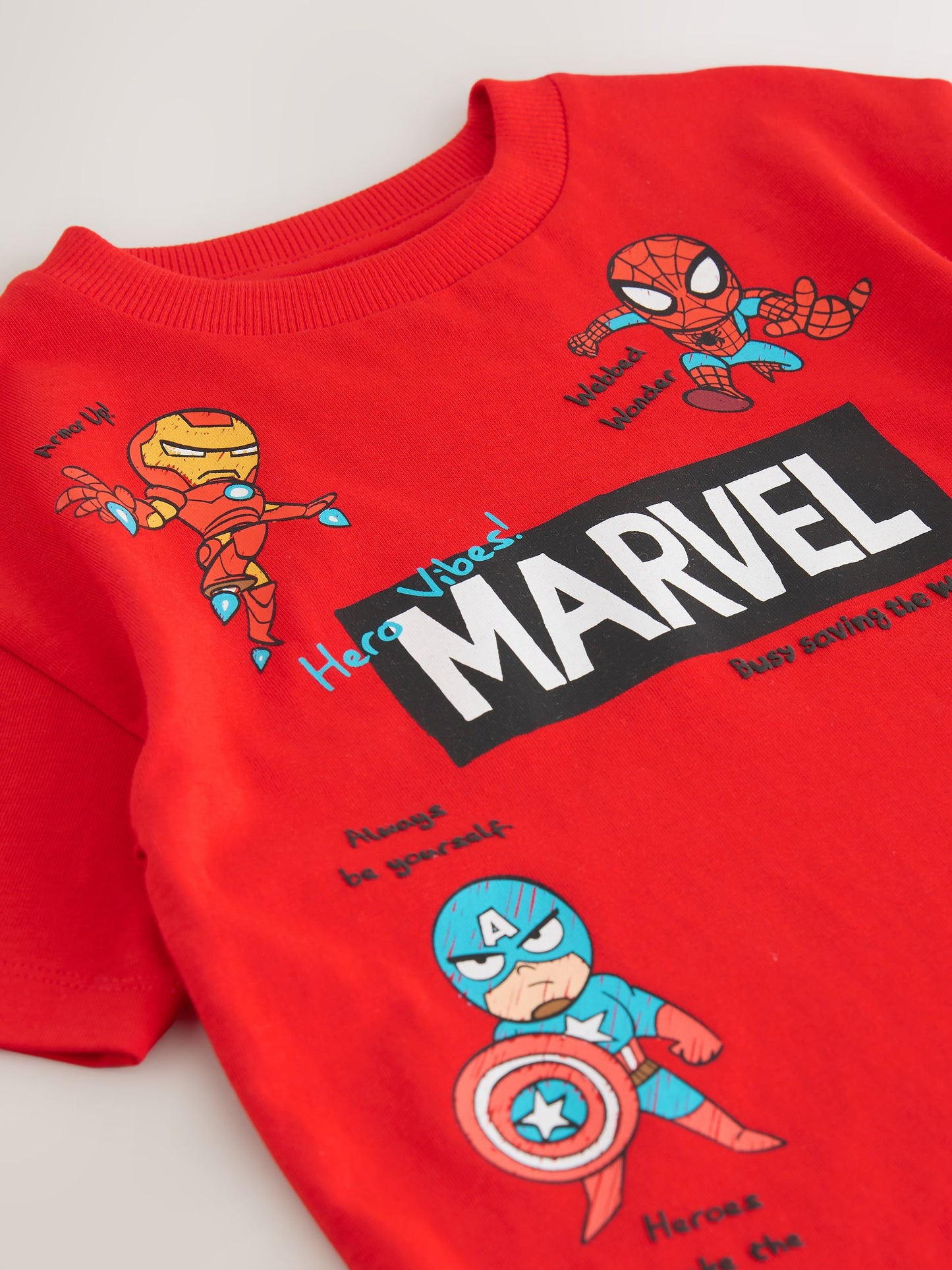 Dsiney Kidz - Red/Blue Marvel Short Sleeve Cotton T-Shirt (6mths-8yrs) image 7