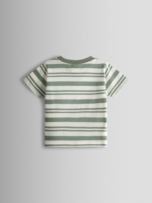 JoJo Maman Bébé Khaki Green Safari Appliqué T-Shirt image 2