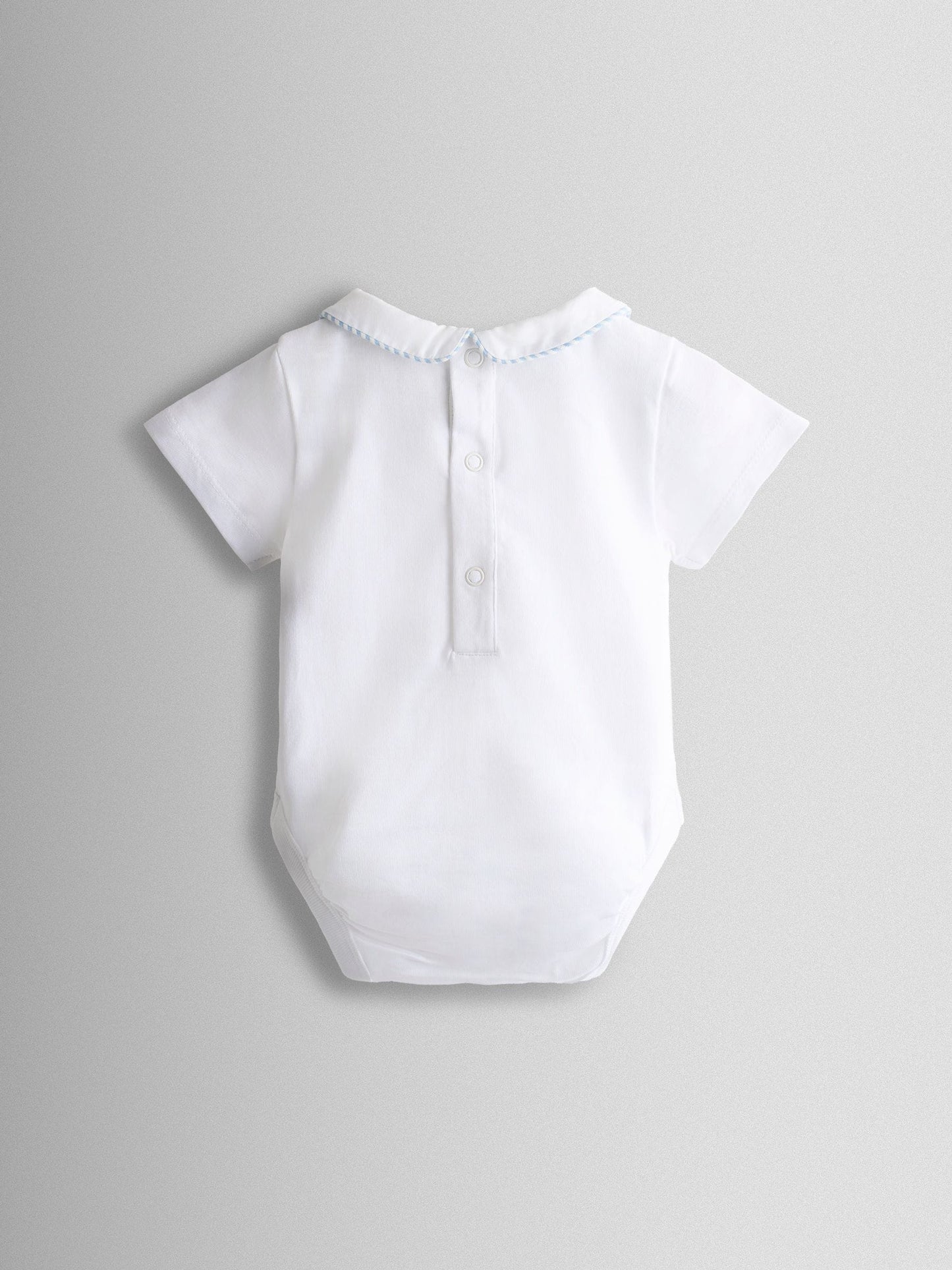 JoJo Maman Bébé Light Blue 2-Piece Chick Embroidered Dungarees & Body Set image 5