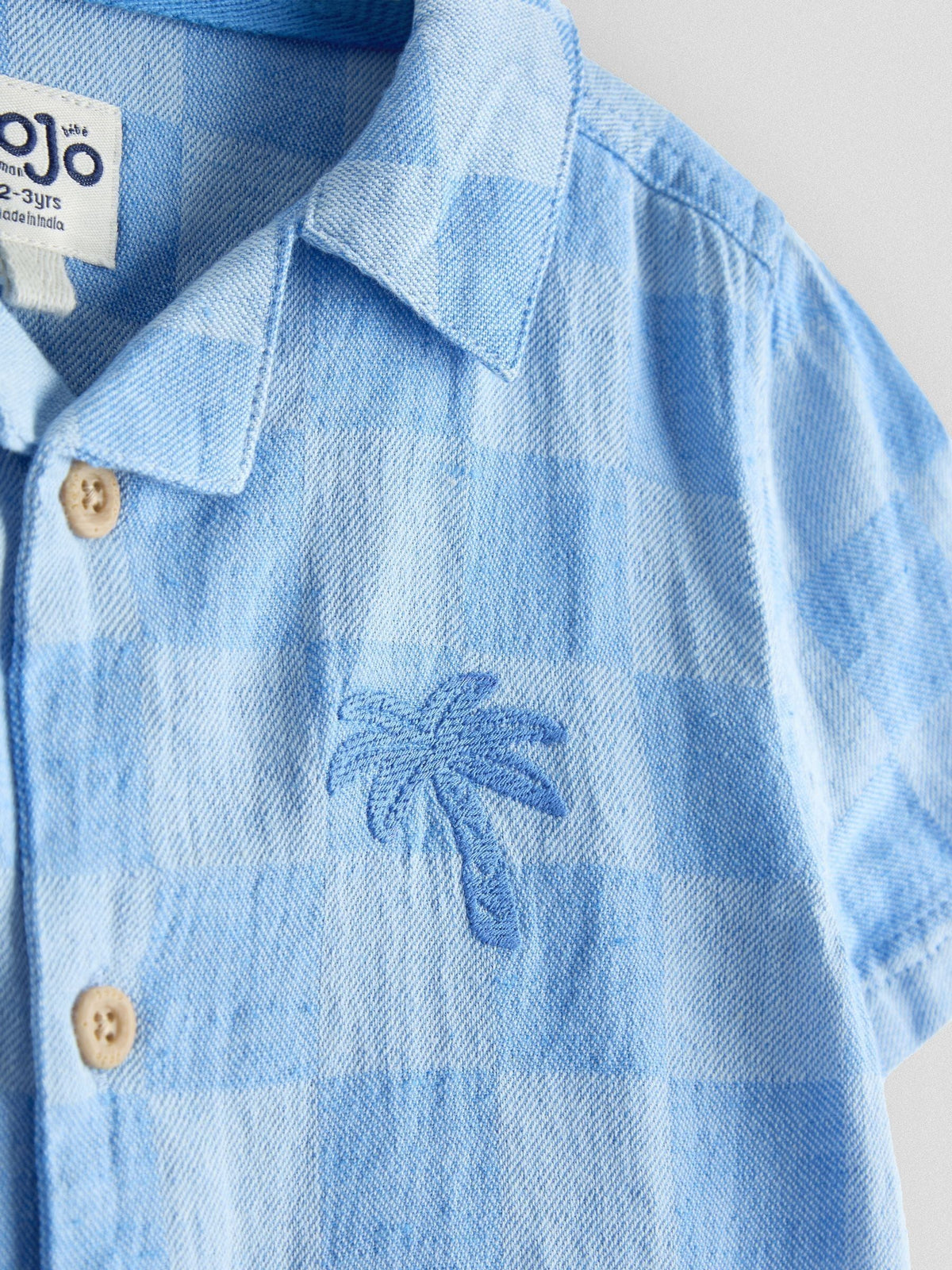 Dsiney Kidz - JoJo Maman Bébé Blue Checkerboard 2-Piece Shirt & Short Set image 7