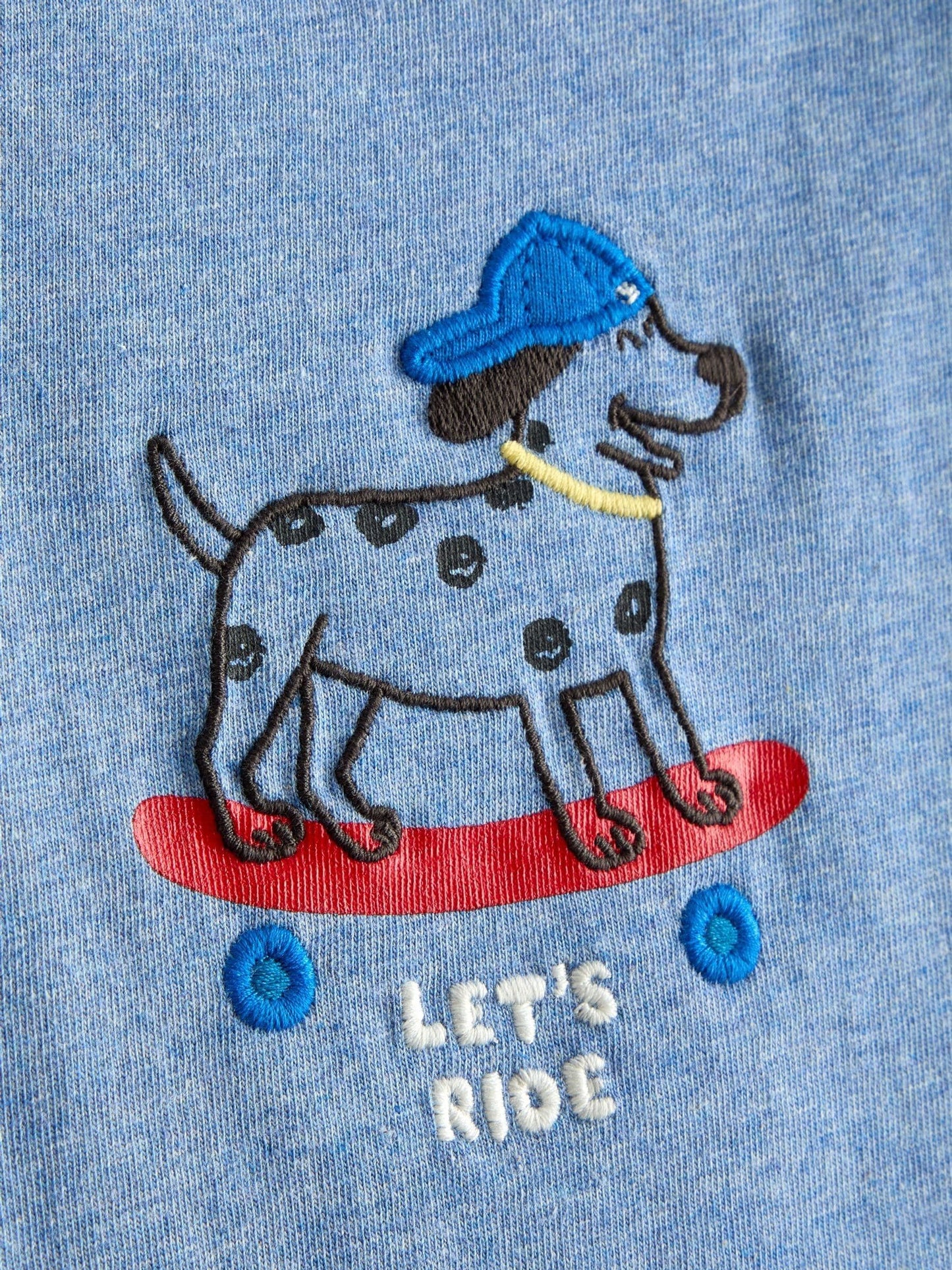 JoJo Maman Bébé Blue Dog Embroidered Top image 4
