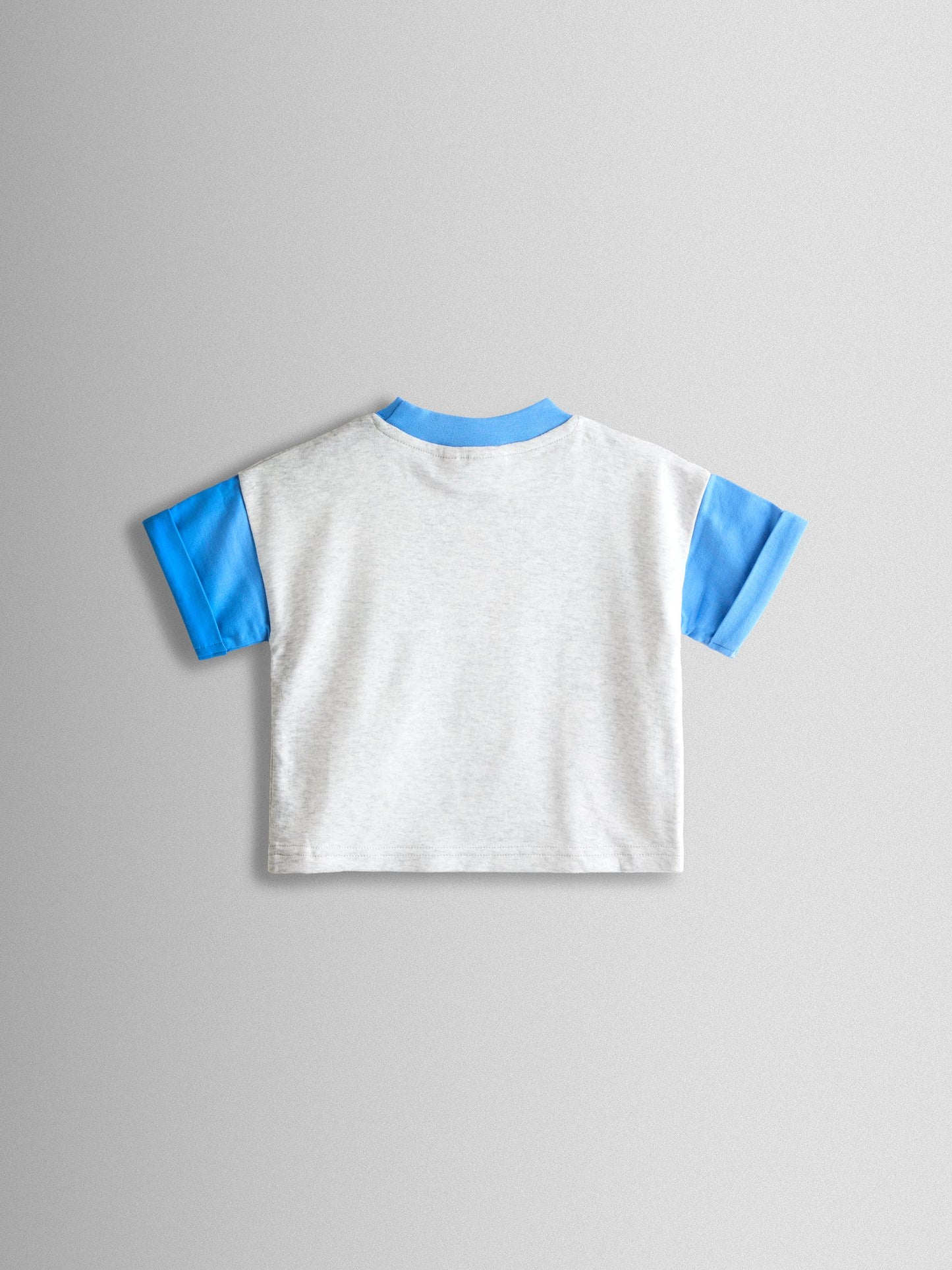 JoJo Maman Bébé Grey Happy Slogan Appliqué T-Shirt image 3