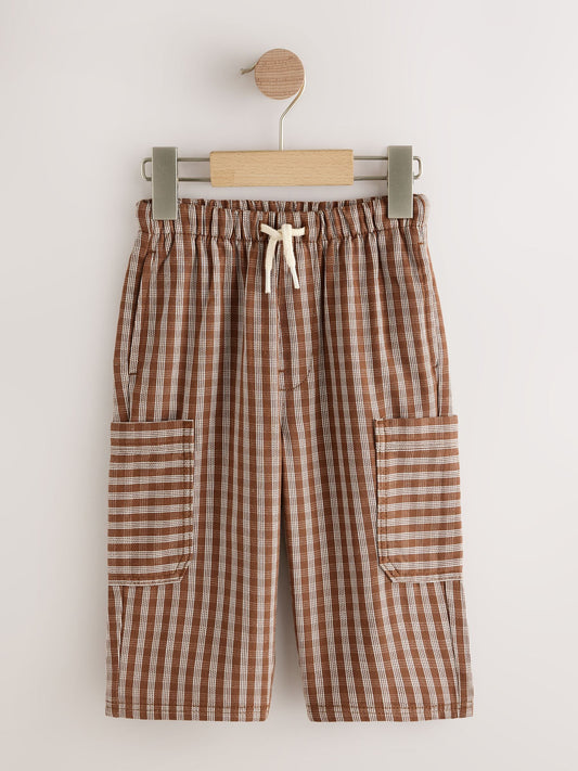 Rust Brown Print Side Pocket Wide Trousers (3mths-7yrs) image 2