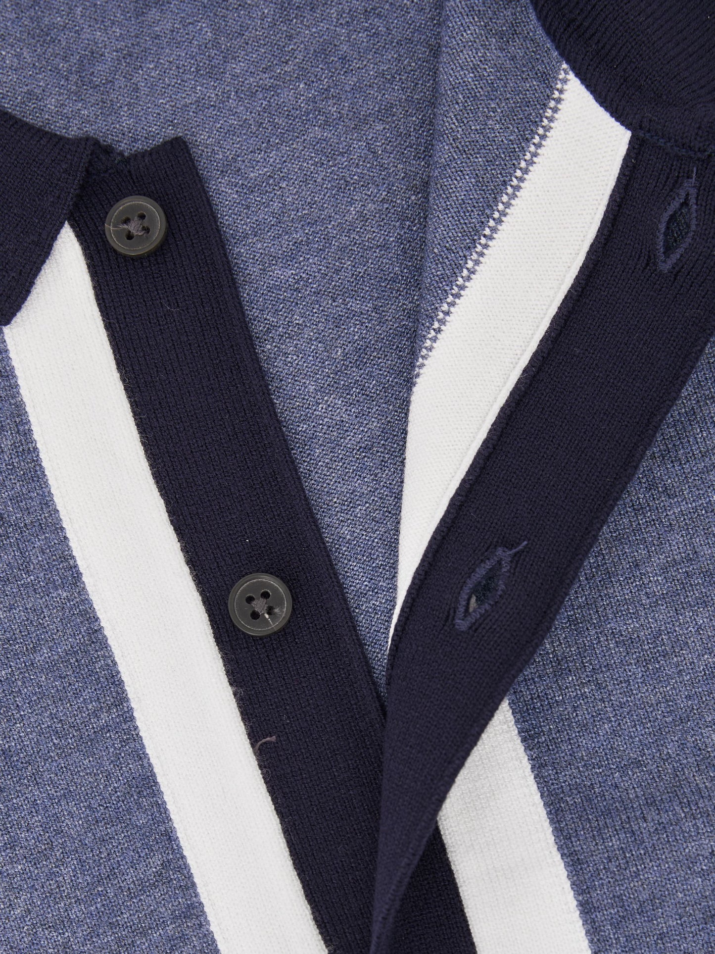 Dsiney Kidz - Reiss Navy/Airforce Blue Craig 9-13 yrs Colour-Block Button-Through Polo Shirt image 4