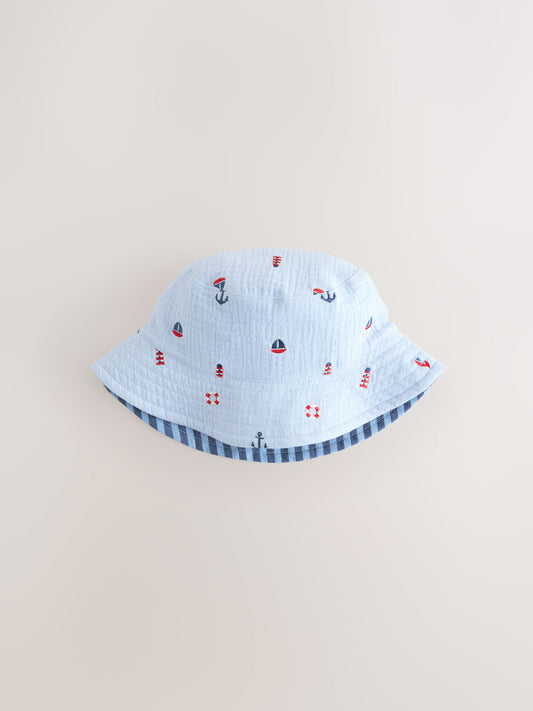 Blue Boats Cap Bucket Hats 2 Pack (3mths-10yrs) image 3