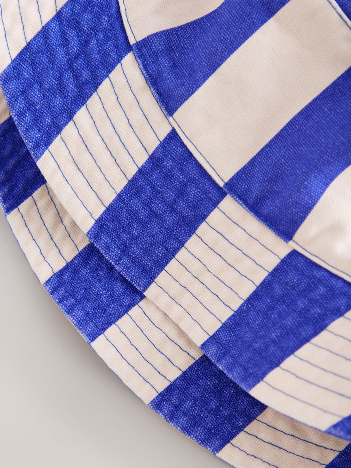 White/Blue Stripe Bucket Hat (3mths-13yrs) image 3