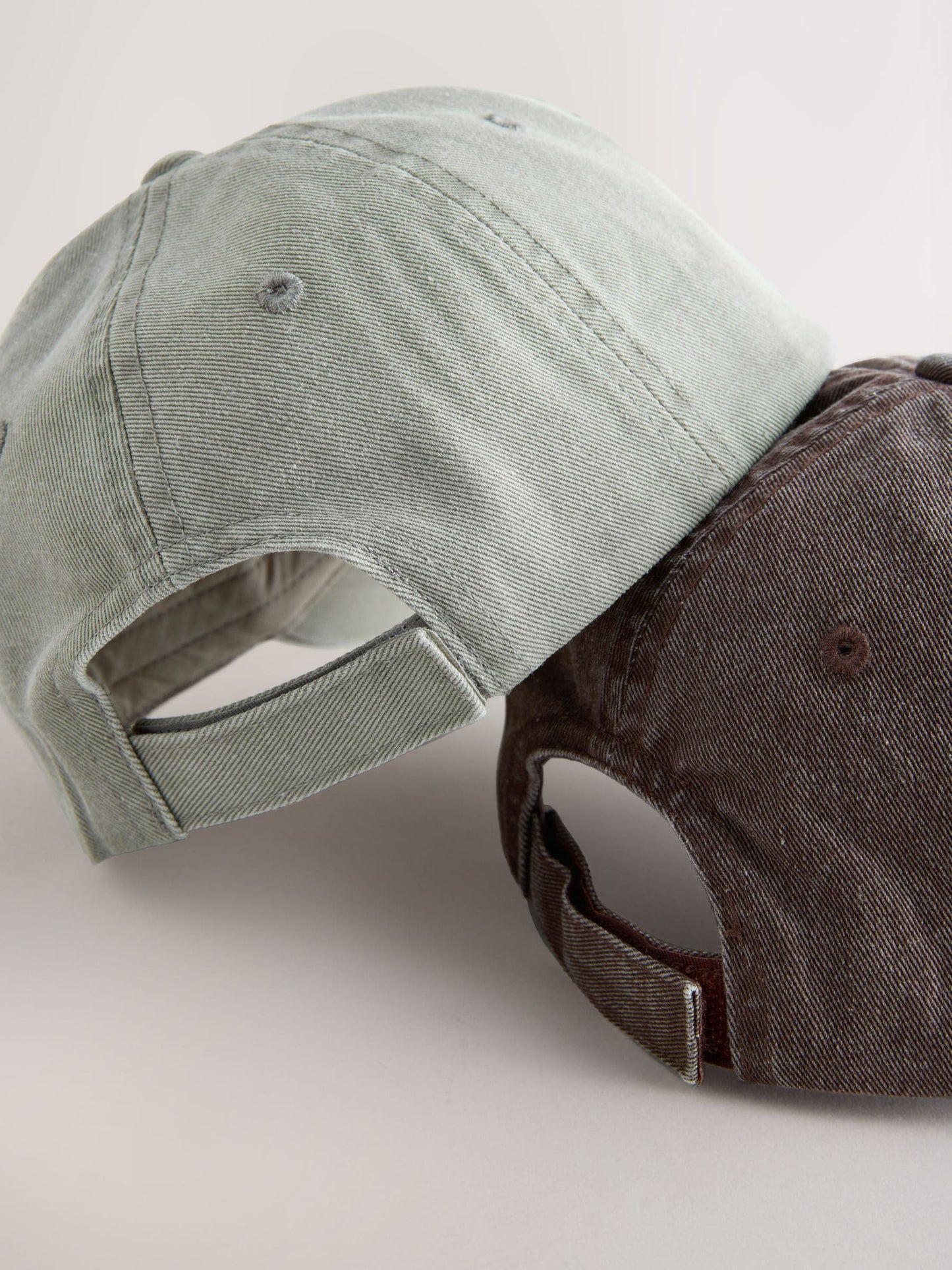 Stone Grey/Rust Brown Motorsports Washed Caps 2 Pack (3mths-10yrs) image 3