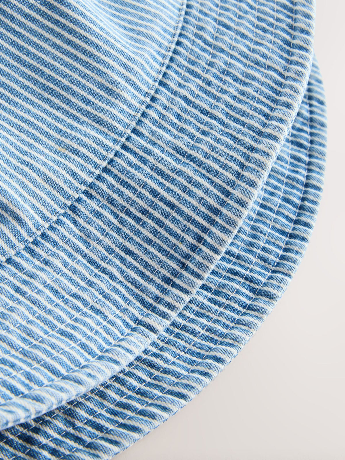 Blue/White Railway Stripe Bucket Hat (3mths-13yrs) image 3