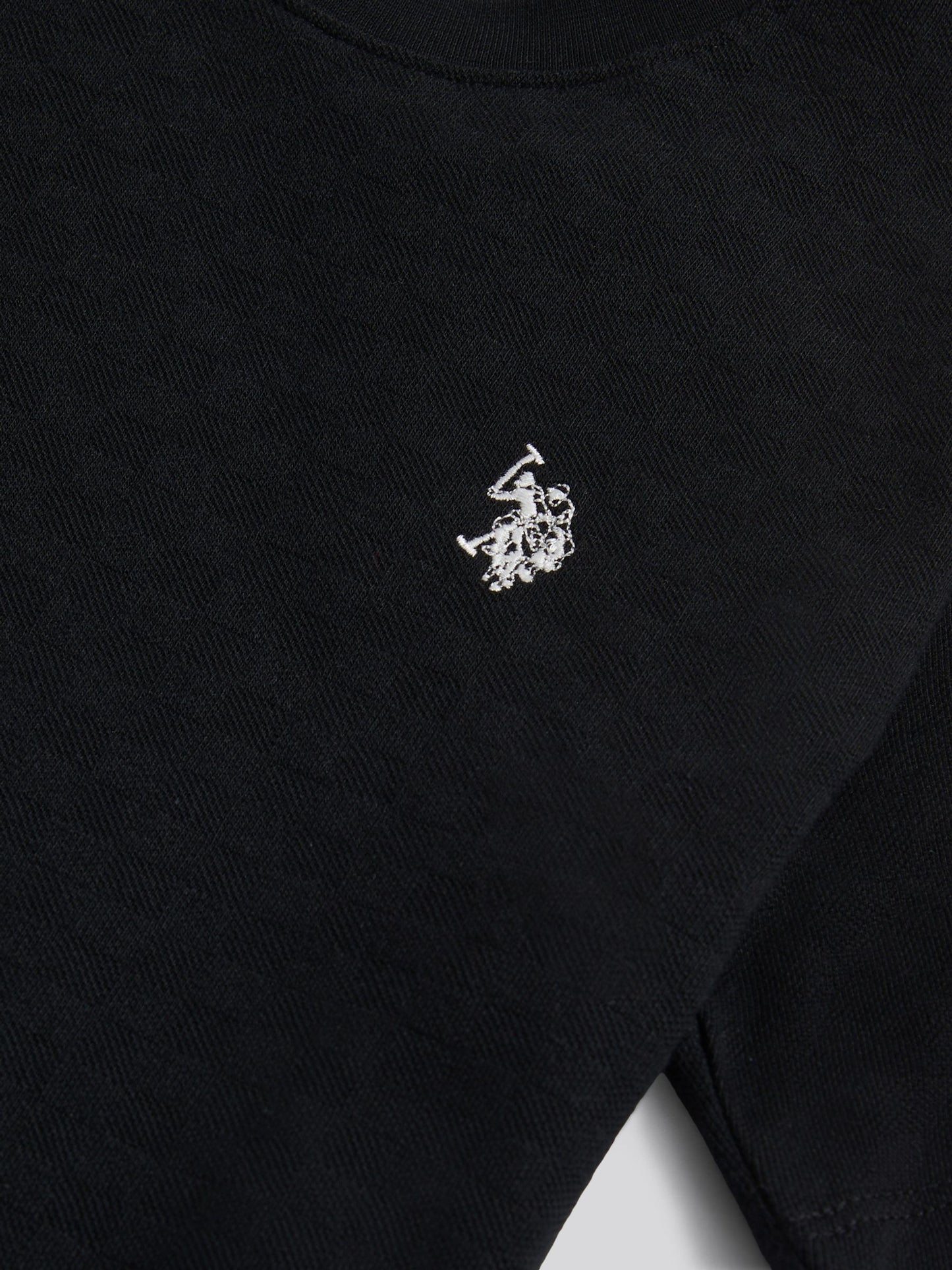 U.S. Polo Assn Black Boys Check Texture T-Shirt image 7