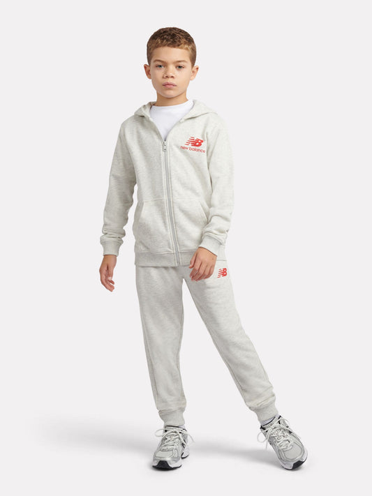 Disney Kidz - New Balance Grey French Terry Stacked Logo Zip Thru Hoodie & Joggers Set image 1
