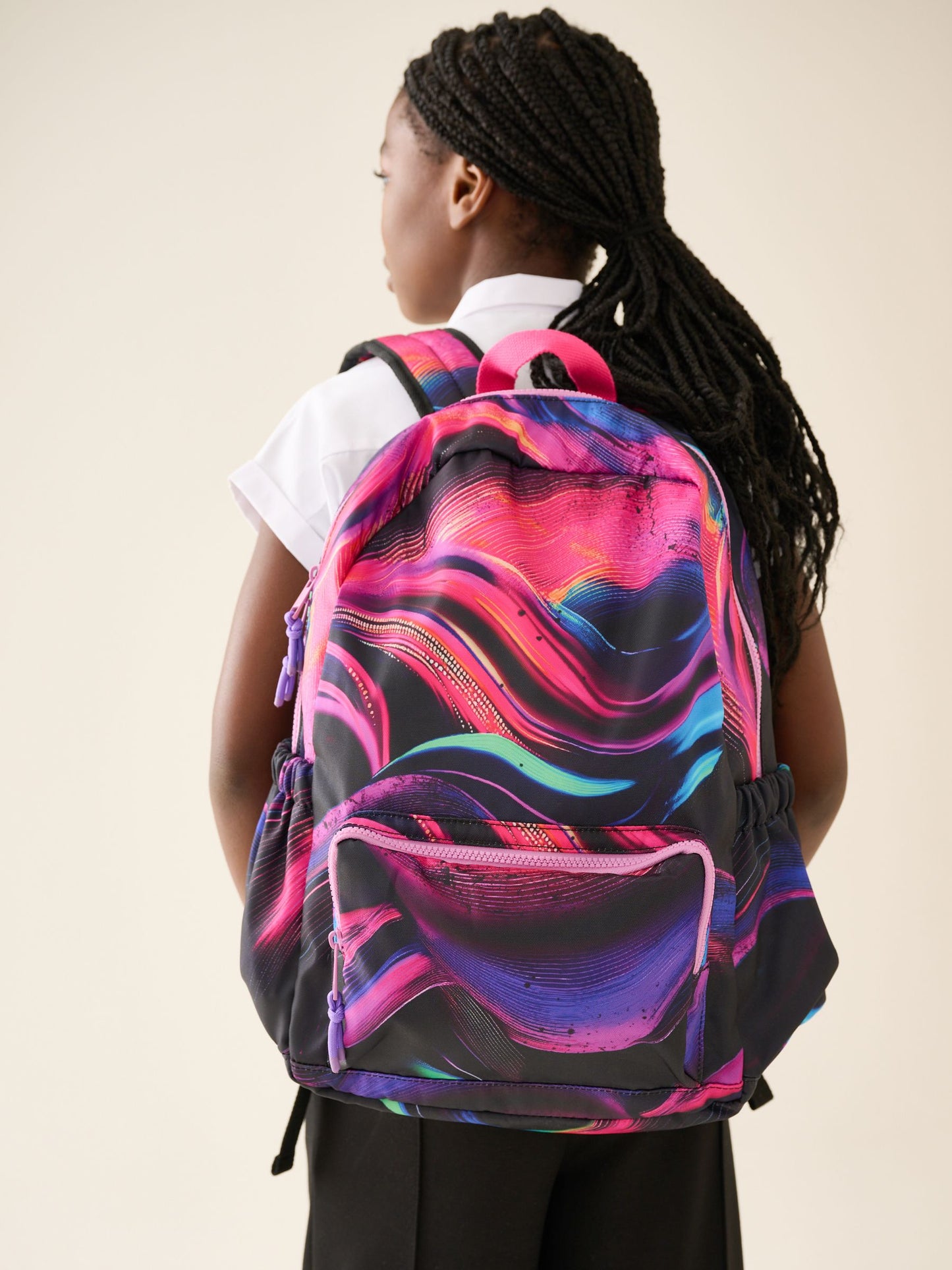 Black/Purple Wave Backpack image 1