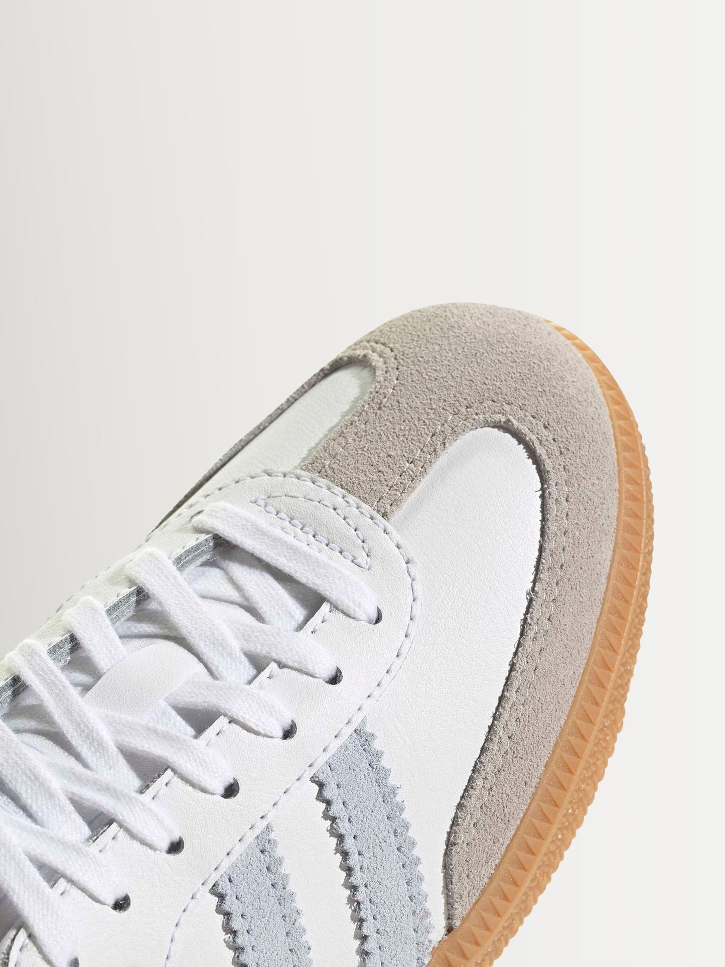 adidas Originals White/Grey/Pale Blue Samba OG Junior Trainers image 6