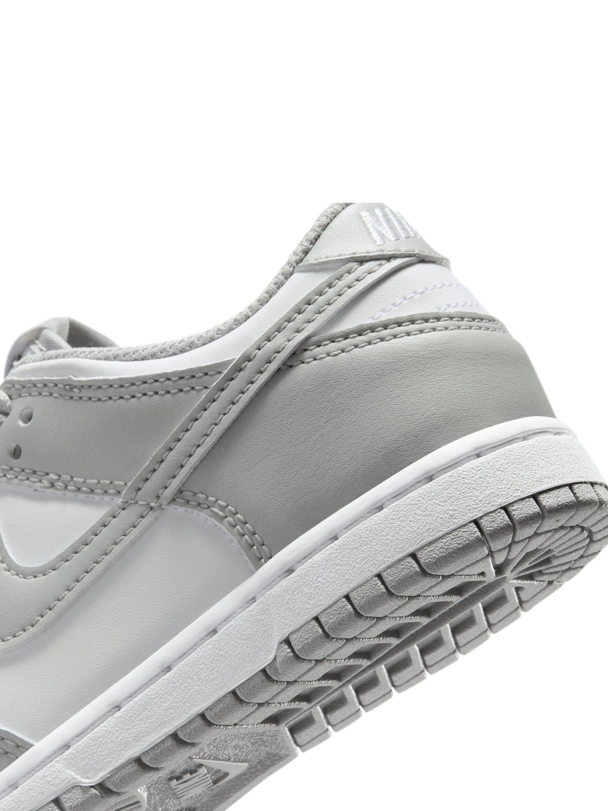 Nike White Grey Junior Dunk Low Trainers image 7