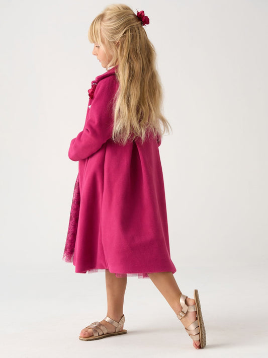 Dsiney Kidz - Miss Purple Jacket With Tulle Appliqué And Printed Tulle Dress Set image 2
