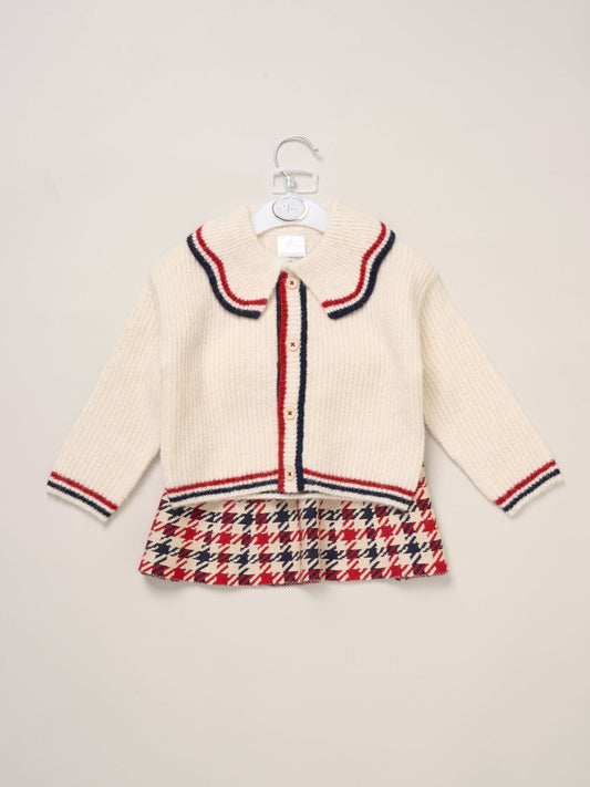 Dsiney Kidz - Miss White True Knit Cardigan With Check Skirt image 2
