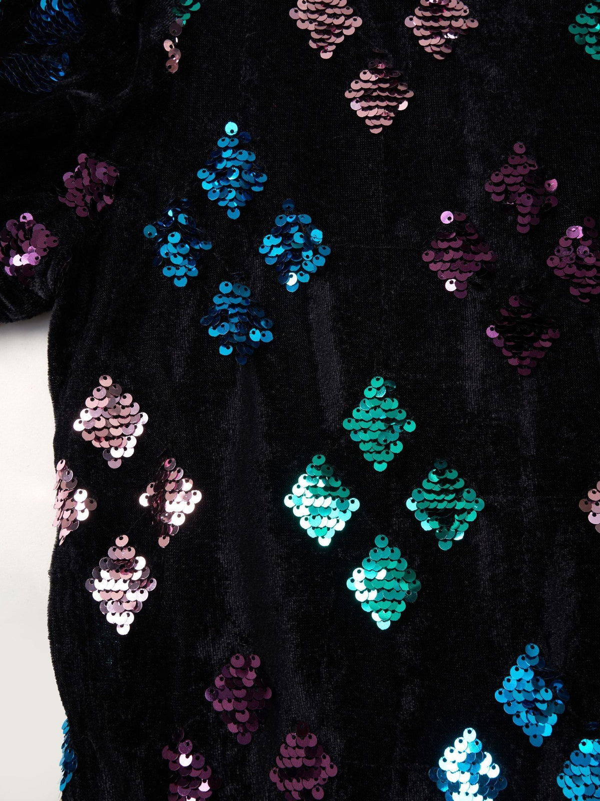 Dsiney Kidz - Miss Black Sequin Shift Dress And Matching Scrunchie Outfit Set image 3