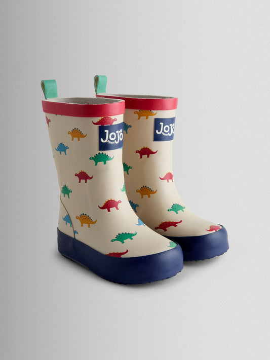 JoJo Maman Bébé Stone Dino Print Wellies image 2