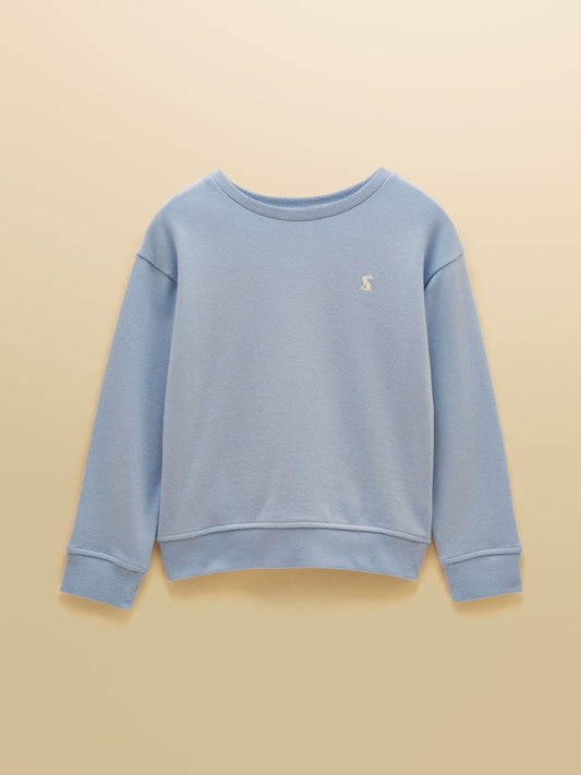 Joules Kids' Blue Crew Neck Sweatshirt And Shorts Set image 2