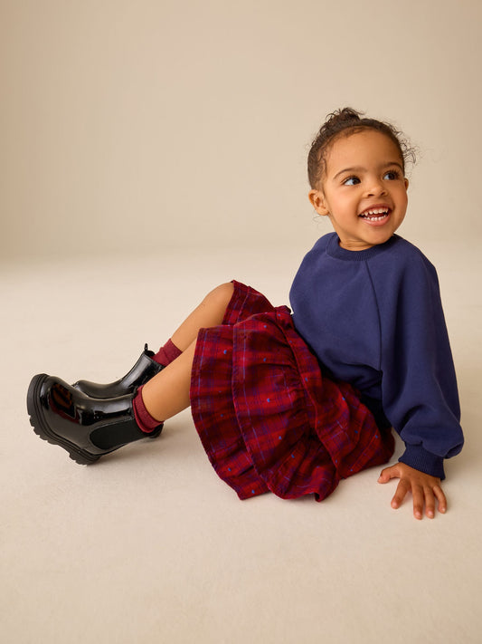 Dsiney Kidz - Red Check Rara Pullon Skirt (3mths-7yrs) image 2