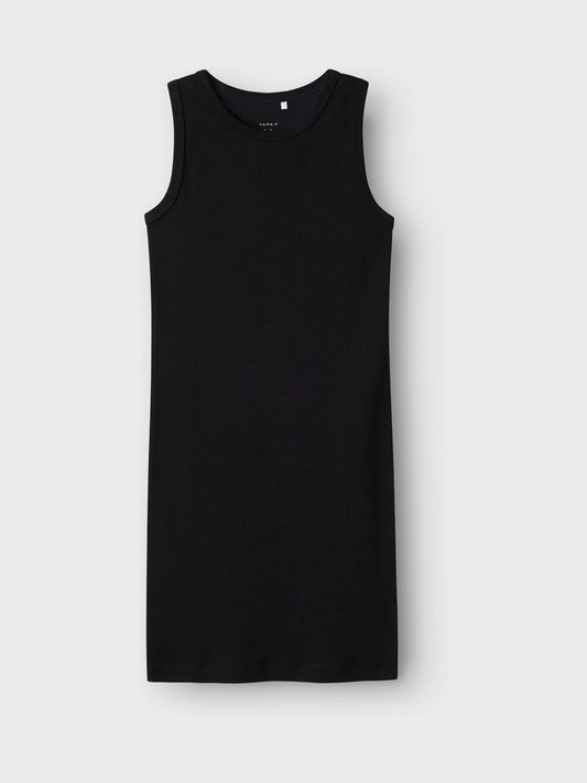 Dsiney Kidz - NAME IT Black Ribbed Cotton Tank Dress image 2